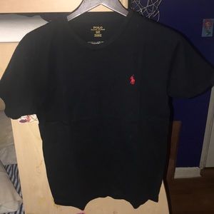 Black polo shirt